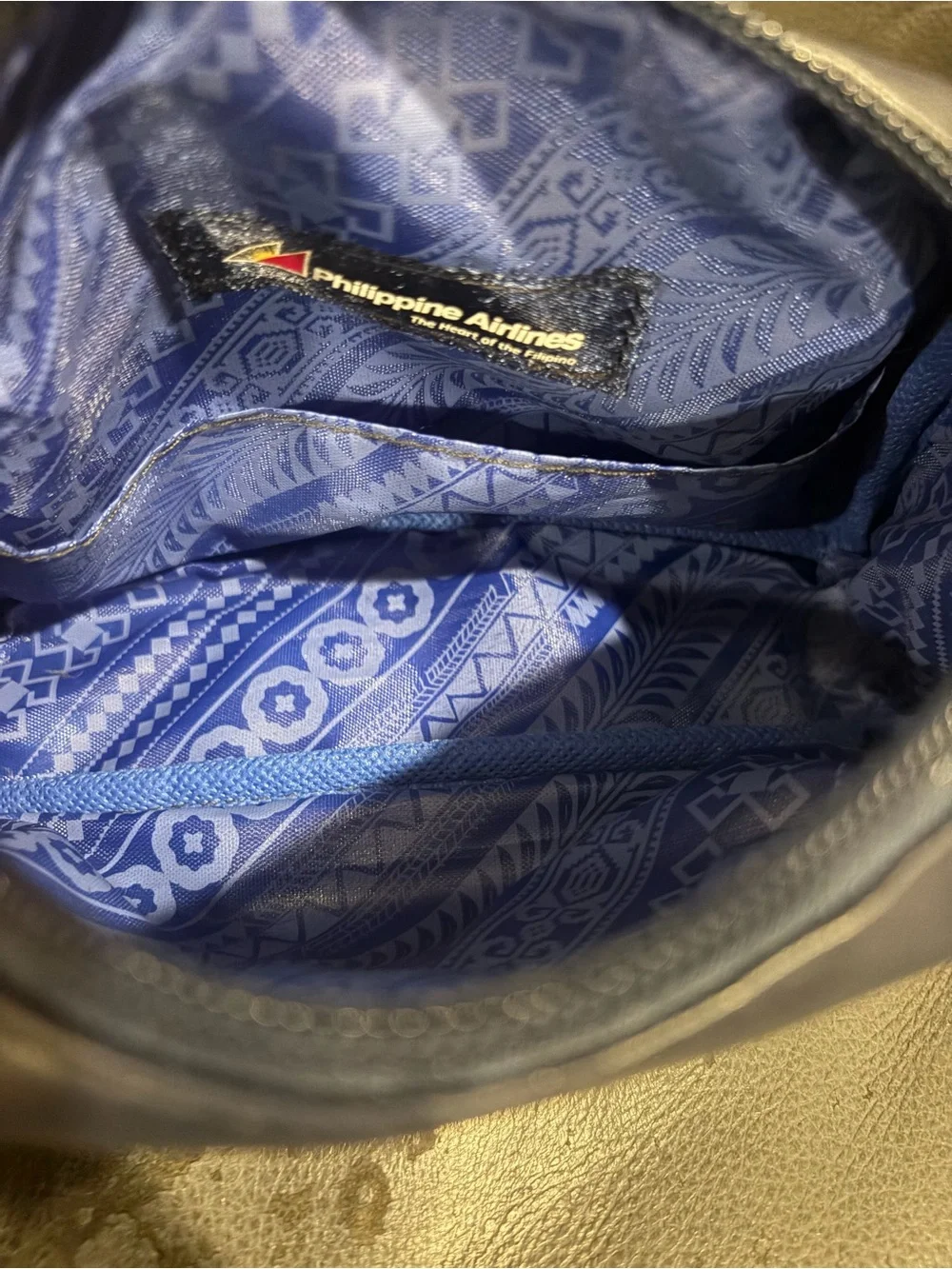 Furla Navy Leather Cosmetic Pouch